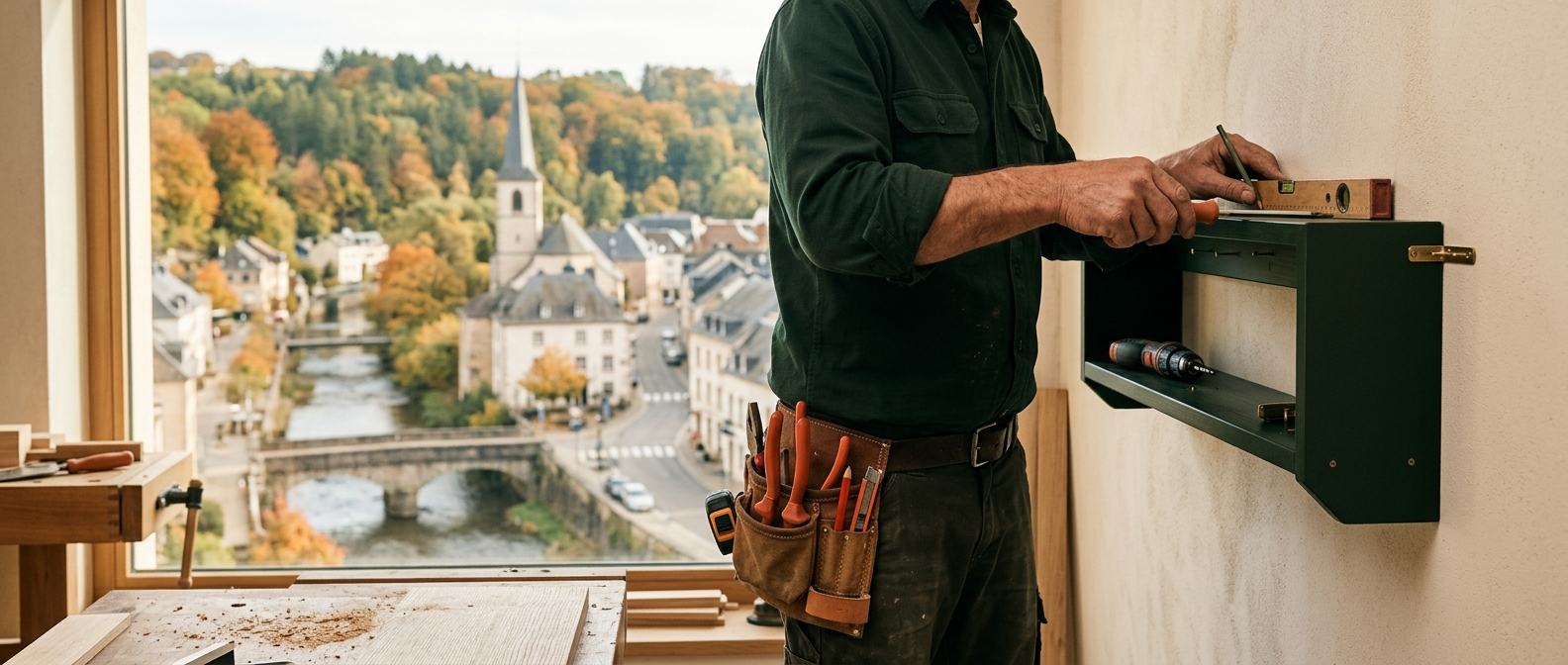 Vue du centre de Ettelbruck, commune desservie par Atelier Lentz.